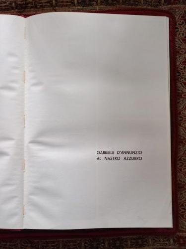 "Gabriele d'annunzio al Nastro Azzurro": Titolo delle opere seguenti dedicate al Nastro Azzurro da Gabriele D'Annunzio.