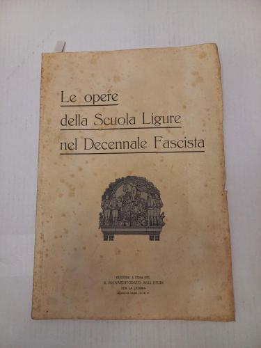 Copertina del libro con fioriture sparse.  Con data riportata (1933) e luogo di provenienza. (Genova)