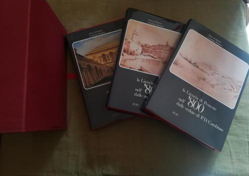 Copertine dei tre libri sulle vedute delle Liguria.
